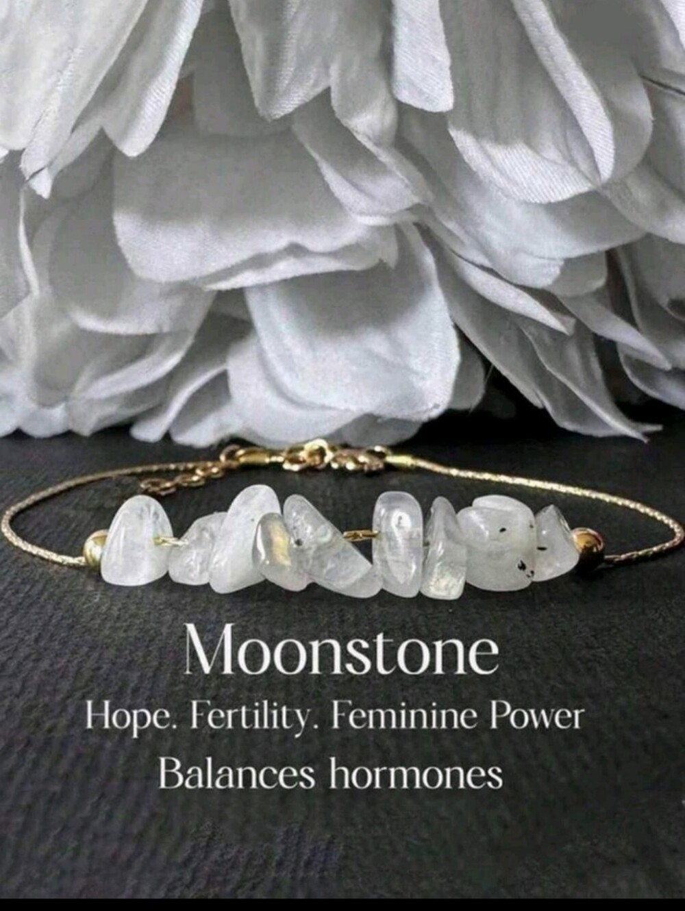FP Moonstone Style Type OS- Opal Bracelet Beaded-adjustable Bracelet For Women.